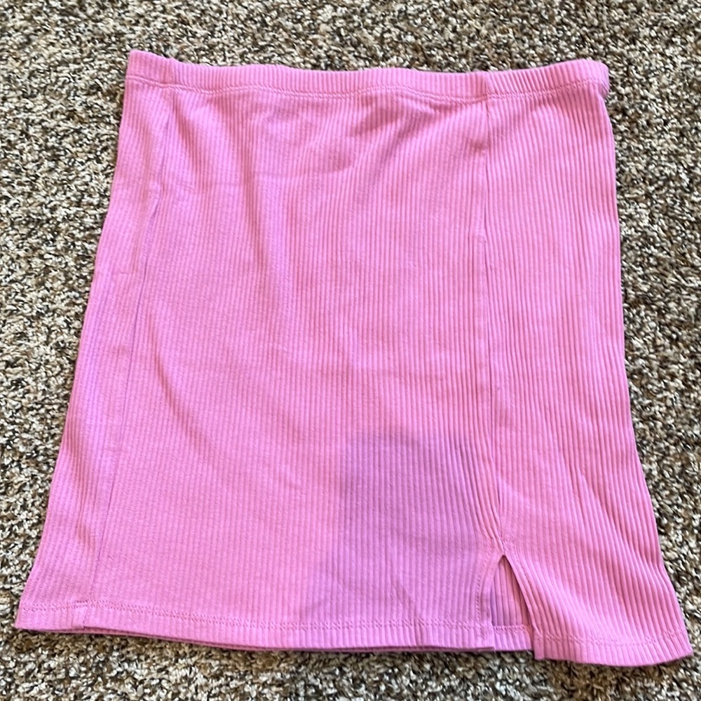 pink cotton on mini skirt